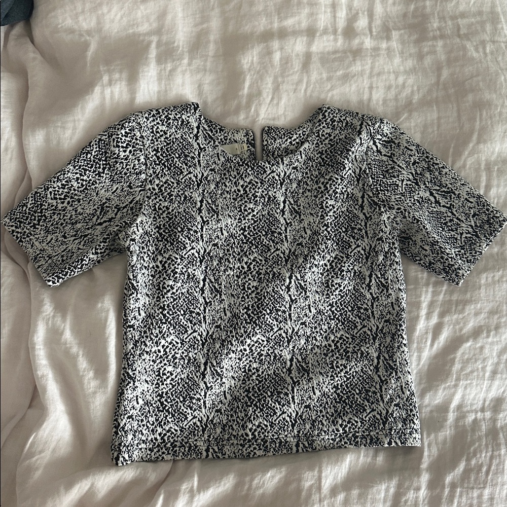 bishop + young Black and White Blouse